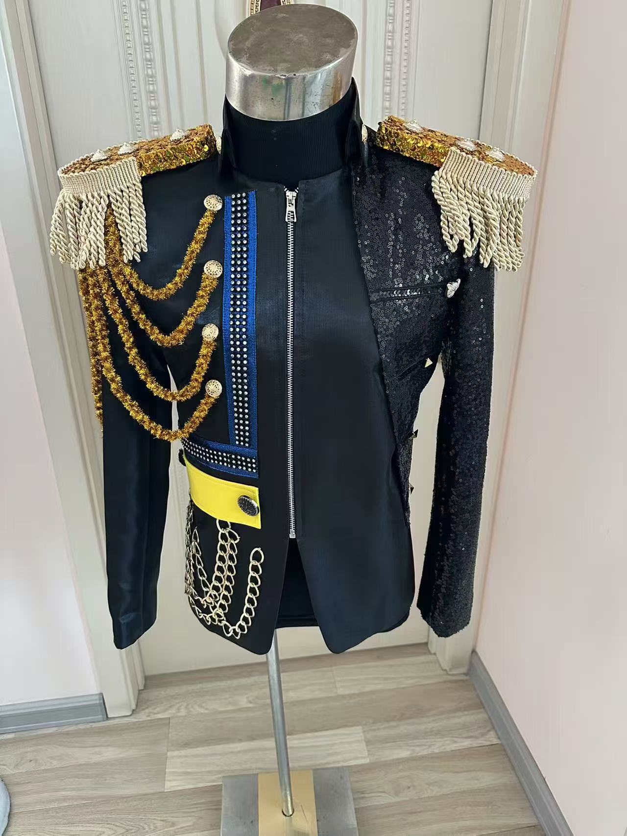 Men Formal Party Wear Dress - Nuevo Chaqueta real con borlas para