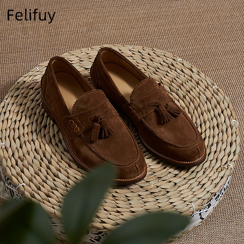 Men Formal Party Wear Dress - Nuevos mocasines planos marrones para hombre,