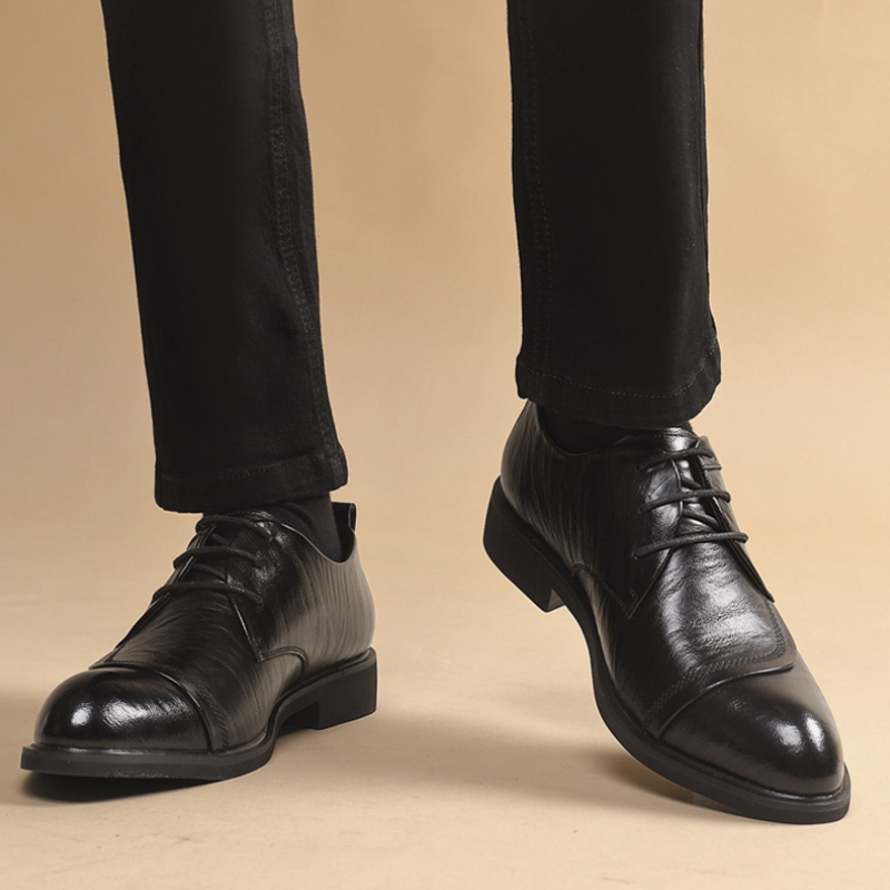 Zapatos Oxford de cuero con de - Men Formal Party Wear Dress reseña y precio