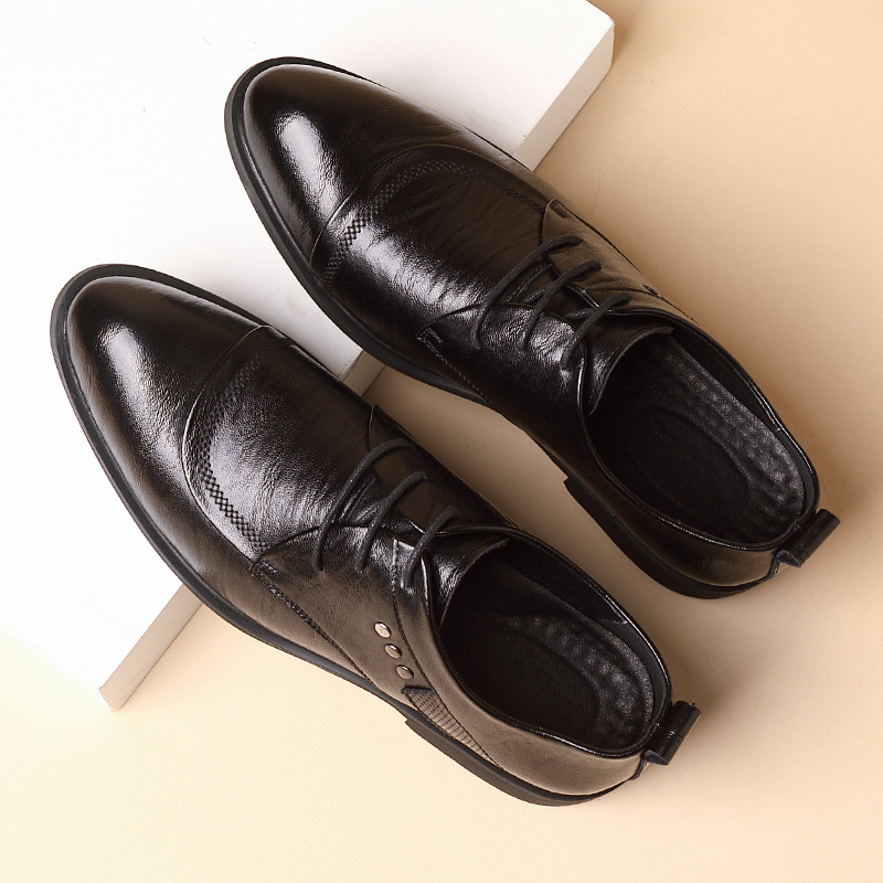 Zapatos Oxford de cuero con de - Men Formal Party Wear Dress reseña y precio