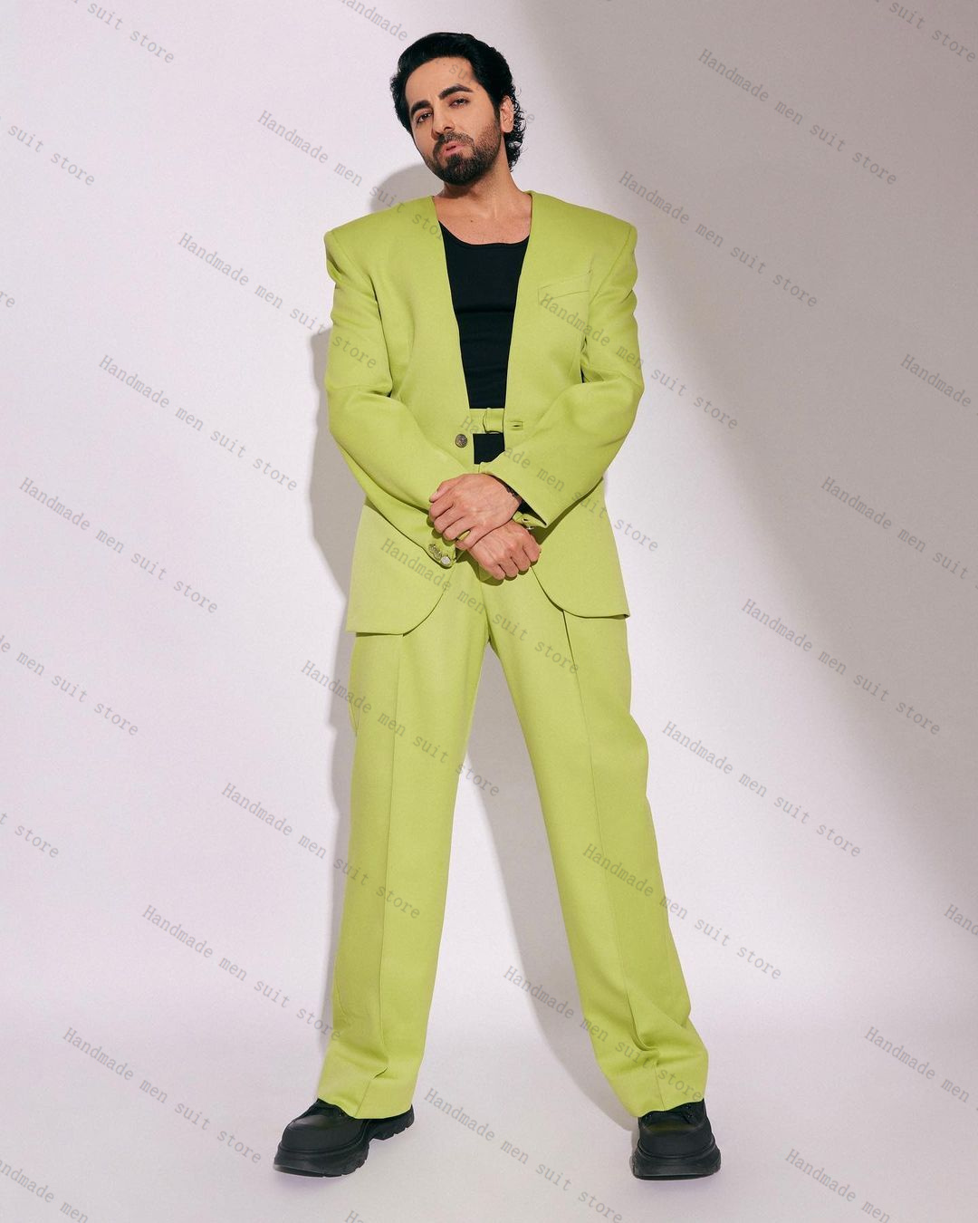 Conjunto de traje verde a la m - Men Formal Wear With Coat reseña y precio