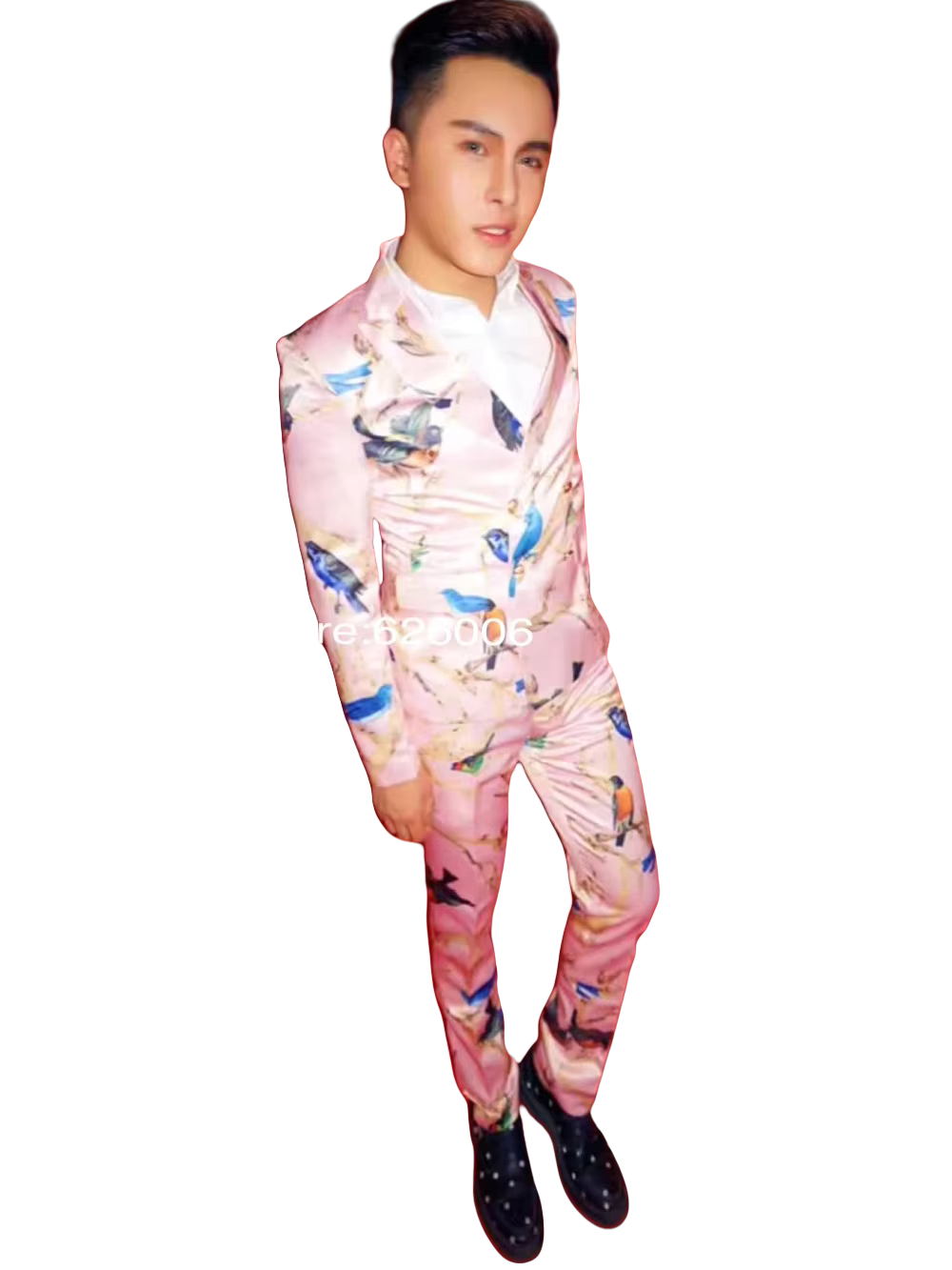 Trajes con estampado de pájaro - Men Formal Party Wear Dress reseña y precio