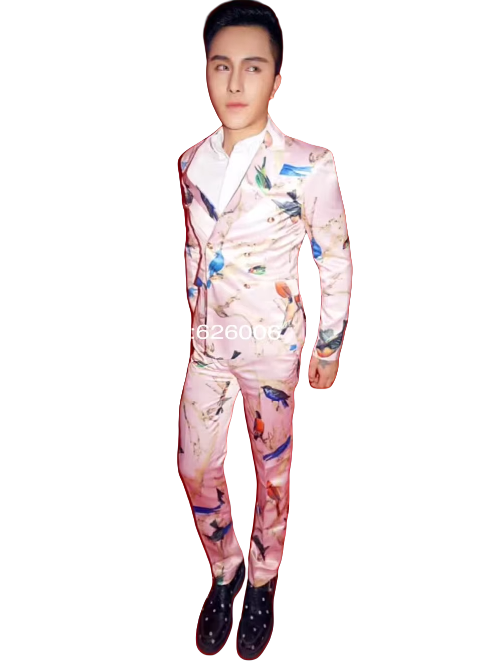 Trajes con estampado de pájaro - Men Formal Party Wear Dress reseña y precio