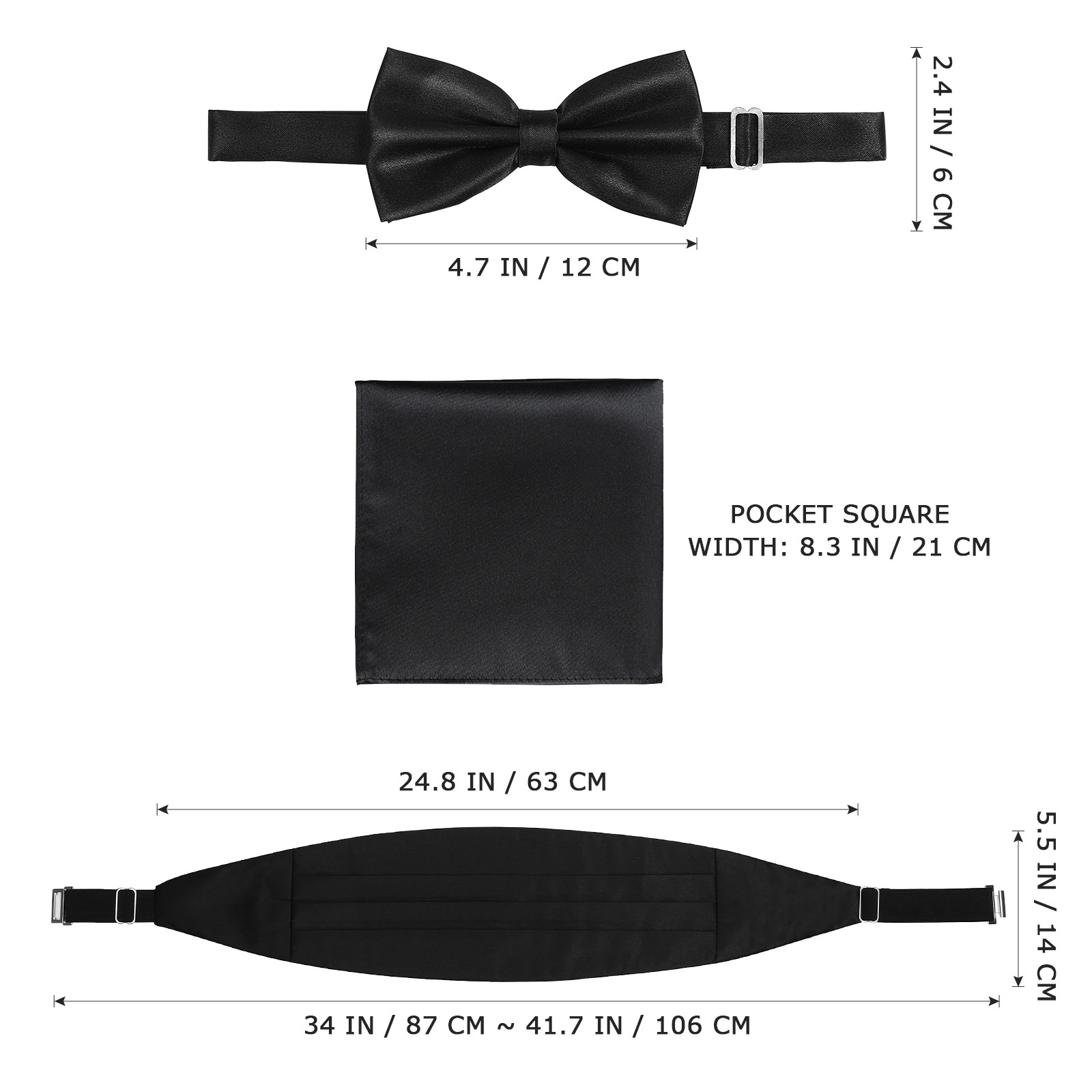 1 Juego de Cinturón y Corbata  - Men'S Formal Wear Bow Ties reseña y precio