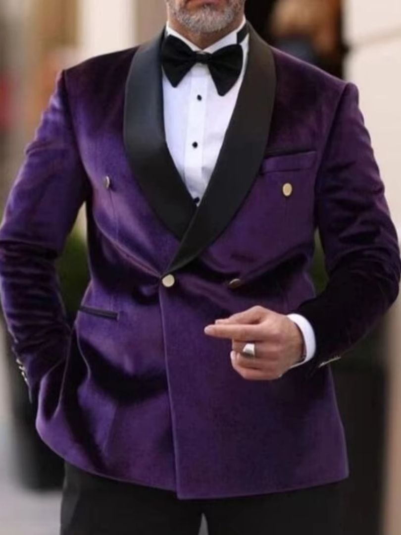 Traje de terciopelo para hombr - Men Formal Wear With Coat reseña y precio