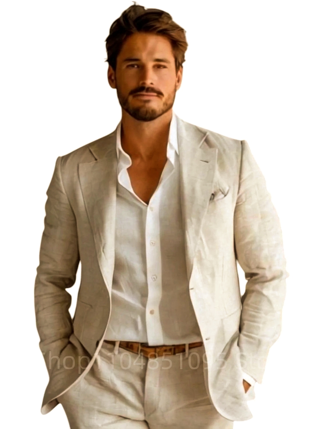 Blazer de Lino Azul para Hombr - Men Formal Wear With Coat reseña y precio