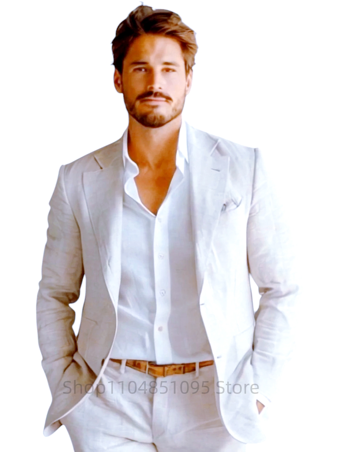 Blazer de Lino Azul para Hombr - Men Formal Wear With Coat reseña y precio